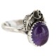 Handmade Certified Authentic Navajo .925 Sterling Silver Natural Amethyst Native American Ring 26212-3
