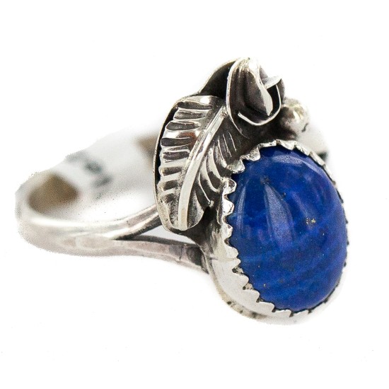 Handmade Certified Authentic Navajo .925 Sterling Silver Natural Lapis Lazuli Native American Ring 26212-1 Handmade Certified Authentic Navajo .925 Sterling Silver Natural Lapis Lazuli Native American Ring 26212-1