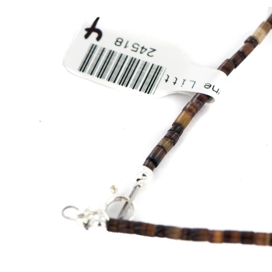 .925 Sterling Silver Cross Certified Authentic Navajo Gaspeite Native American Necklace 24518-4 .925 Sterling Silver Cross Certified Authentic Navajo Gaspeite Native American Necklace 24518-4
