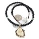 .925 Sterling Silver Certified Authentic Navajo Natural White Buffalo Black Onyx Native American Necklace 18301-15786 .925 Sterling Silver Certified Authentic Navajo Natural White Buffalo Black Onyx Native American Necklace 18301-15786