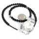 .925 Sterling Silver Certified Authentic Navajo Natural White Buffalo Black Onyx Native American Necklace 18301-15786 .925 Sterling Silver Certified Authentic Navajo Natural White Buffalo Black Onyx Native American Necklace 18301-15786