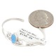 Handmade Certified Authentic Navajo .925 Sterling Silver Blue Opal Native American Baby Bracelet 13186-2