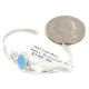 Handmade Navajo .925 Sterling Silver Blue Opal Native American Baby Bracelet 13186-2 Handmade Navajo .925 Sterling Silver Blue Opal Native American Baby Bracelet 13186-2