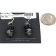.925 Sterling Silver Hooks Certified Authentic Navajo Natural Agate Native American Dangle Earrings  18296