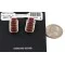 .925 Sterling Silver Zuni Coral Stud Earrings 18304-1 .925 Sterling Silver Zuni Coral Stud Earrings 18304-1