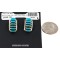 .925 Sterling Silver Certified Authentic Zuni Signed Natural Turquoise Native American Stud Earrings 18304-2 .925 Sterling Silver Certified Authentic Zuni Signed Natural Turquoise Native American Stud Earrings 18304-2