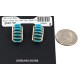 .925 Sterling Silver Certified Authentic Zuni Signed Natural Turquoise Native American Stud Earrings 18304-2 .925 Sterling Silver Certified Authentic Zuni Signed Natural Turquoise Native American Stud Earrings 18304-2