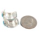 .925 Sterling Silver Certified Authentic Zuni Signed Natural Turquoise Native American Stud Earrings 18304-2 .925 Sterling Silver Certified Authentic Zuni Signed Natural Turquoise Native American Stud Earrings 18304-2
