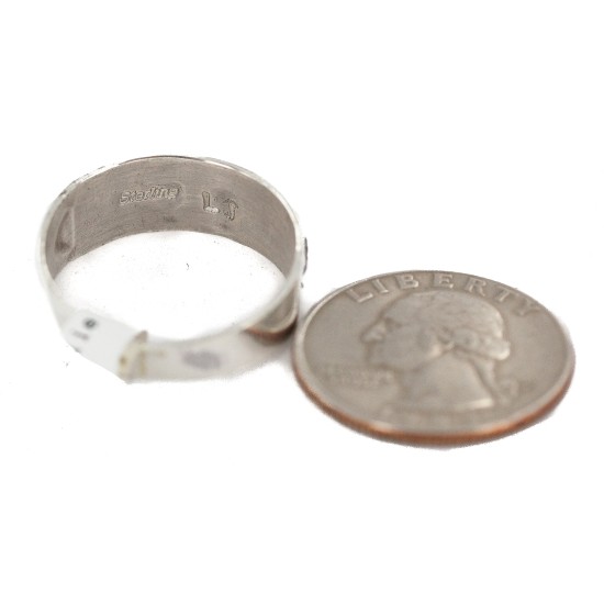 .925 Sterling Silver Certified Authentic Hopi Story Teller Native American Ring Size 12 18306
