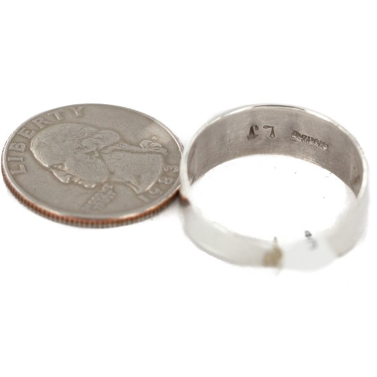 .925 Sterling Silver Certified Authentic Hopi Story Teller Native American Ring Size 13 18306-1