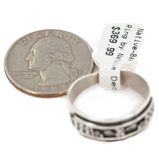 .925 Sterling Silver Certified Authentic Hopi Native American Ring Size 10 18310-2 .925 Sterling Silver Certified Authentic Hopi Native American Ring Size 10 18310-2