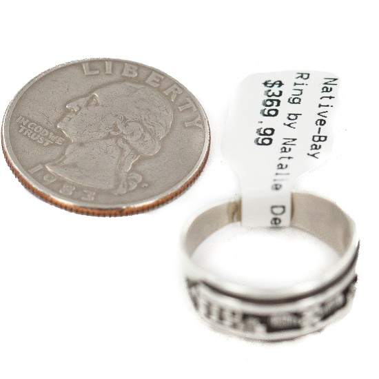 .925 Sterling Silver Certified Authentic Hopi Native American Ring Size 8 18310-3 .925 Sterling Silver Certified Authentic Hopi Native American Ring Size 8 18310-3