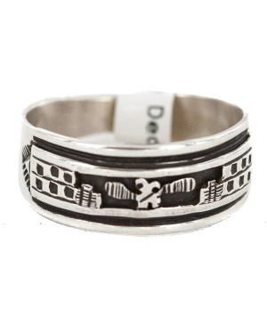 .925 Sterling Silver Certified Authentic Hopi Native American Ring Size 10  18310-2