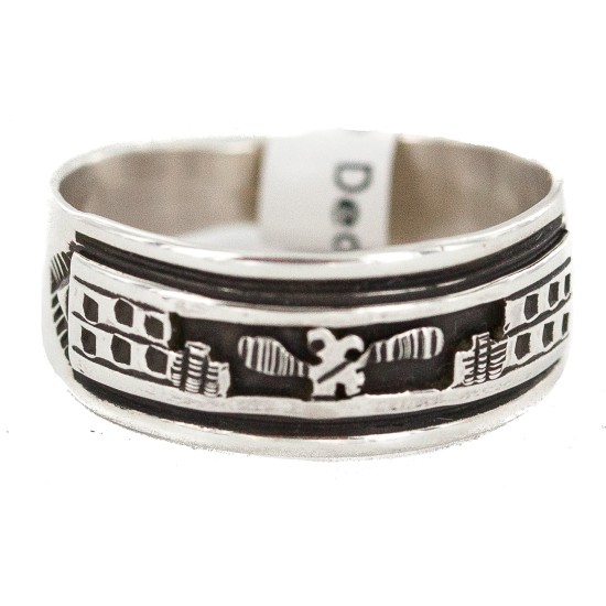 .925 Sterling Silver Certified Authentic Hopi Native American Ring Size 10 18310-2 .925 Sterling Silver Certified Authentic Hopi Native American Ring Size 10 18310-2