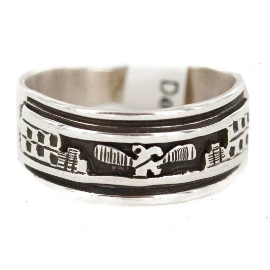 .925 Sterling Silver Certified Authentic Hopi Native American Ring Size 8 18310-3 .925 Sterling Silver Certified Authentic Hopi Native American Ring Size 8 18310-3