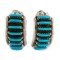 .925 Sterling Silver Certified Authentic Zuni Signed Natural Turquoise Native American Stud Earrings 18304-2 .925 Sterling Silver Certified Authentic Zuni Signed Natural Turquoise Native American Stud Earrings 18304-2