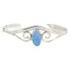 Handmade Navajo .925 Sterling Silver Blue Opal Native American Baby Bracelet 13186-2 Handmade Navajo .925 Sterling Silver Blue Opal Native American Baby Bracelet 13186-2