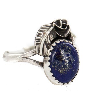 Handmade Certified Authentic Navajo .925 Sterling Silver Natural Lapis Native American Ring 26212-2 Handmade Certified Authentic Navajo .925 Sterling Silver Natural Lapis Native American Ring 26212-2