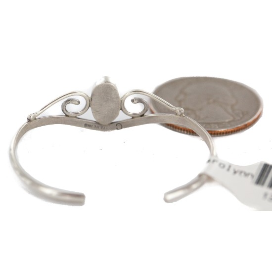 Handmade Certified Authentic Navajo .925 Sterling Silver Natural Turquoise Native American Baby Bracelet  13186-1