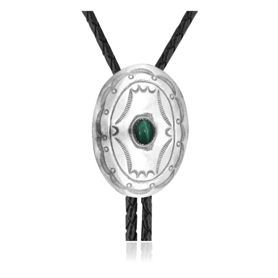 Sun .925 Sterling Silver Certified Authentic Handmade Navajo Native American Natural Turquoise Oval Bolo Tie 34309 Sun .925 Sterling Silver Certified Authentic Handmade Navajo Native American Natural Turquoise Oval Bolo Tie 34309