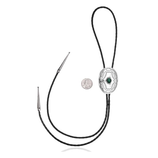 Sun .925 Sterling Silver Certified Authentic Handmade Navajo Native American Natural Turquoise Oval Bolo Tie 34309 Sun .925 Sterling Silver Certified Authentic Handmade Navajo Native American Natural Turquoise Oval Bolo Tie 34309