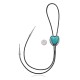 Heart .925 Sterling Silver Certified Authentic Handmade Navajo Native American Natural Turquoise Bolo Tie 34313