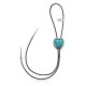 Heart .925 Sterling Silver Certified Authentic Handmade Navajo Native American Natural Turquoise Bolo Tie 34313