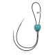 Heart .925 Sterling Silver Certified Authentic Handmade Navajo Native American Natural Turquoise Bolo Tie 34313