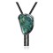 Flower Leaf .925 Sterling Silver Certified Authentic Handmade Navajo Native American Natural Turquoise Bolo Tie 34316