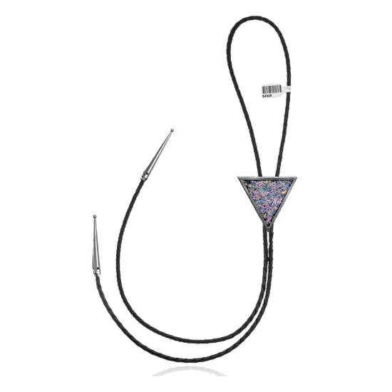 Arrowhead .925 Sterling Silver Handmade Navajo Native American Chip Inlay Opal Bolo Tie 34329 Arrowhead .925 Sterling Silver Handmade Navajo Native American Chip Inlay Opal Bolo Tie 34329