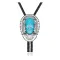 Feather .925 Sterling Silver Handmade Navajo Native American Natural Turquoise Bolo Tie 34331 Feather .925 Sterling Silver Handmade Navajo Native American Natural Turquoise Bolo Tie 34331