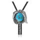 Flower Feather .925 Sterling Silver Handmade Navajo Native American Natural Turquoise Bolo Tie 34332 Flower Feather .925 Sterling Silver Handmade Navajo Native American Natural Turquoise Bolo Tie 34332