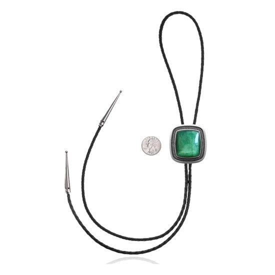 Sun .925 Sterling Silver Certified Authentic Handmade Navajo Native American Natural Turquoise Bolo Tie 34336 Sun .925 Sterling Silver Certified Authentic Handmade Navajo Native American Natural Turquoise Bolo Tie 34336