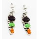 Certified Authentic Handmade Navajo .925 Sterling Silver Dangle Natural Sugilite Gaspeite Spiny Oyster Native American Earrings 27165-3