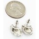 Certified Authentic Handmade Navajo .925 Sterling Silver Stud Native American Earrings Natural Turquoise 27169-1