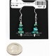 Certified Authentic Navajo .925 Sterling Silver Hooks Natural Turquoise Native American Earrings 18097-4