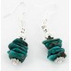 Certified Authentic Navajo .925 Sterling Silver Hooks Natural Turquoise Native American Earrings 18097-7