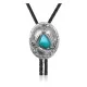 Leaf .925 Sterling Silver Handmade Navajo Native American Natural Turquoise Bolo Tie 34339 Leaf .925 Sterling Silver Handmade Navajo Native American Natural Turquoise Bolo Tie 34339