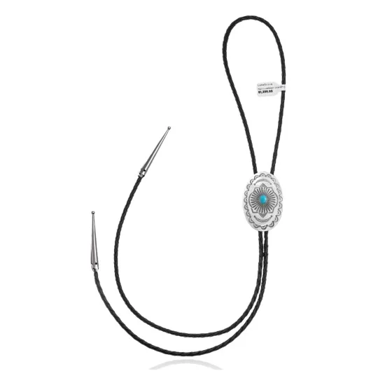 Sun .925 Sterling Silver Handmade Navajo Native American Natural Turquoise Bolo Tie 34343 Sun .925 Sterling Silver Handmade Navajo Native American Natural Turquoise Bolo Tie 34343