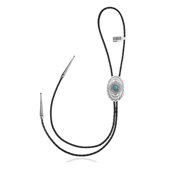 Sun .925 Sterling Silver Handmade Navajo Native American Natural Turquoise Bolo Tie 34343 Sun .925 Sterling Silver Handmade Navajo Native American Natural Turquoise Bolo Tie 34343