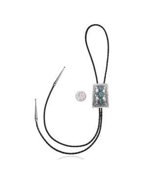 Flower Leaf .925 Sterling Silver Certified Authentic Handmade Navajo Native American Natural Turquoise Bolo Tie 34344 Flower Leaf .925 Sterling Silver Certified Authentic Handmade Navajo Native American Natural Turquoise Bolo Tie 34344