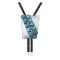 Handmade Navajo .925 Sterling Silver Native American Natural Turquoise Bolo Tie 34347 Handmade Navajo .925 Sterling Silver Native American Natural Turquoise Bolo Tie 34347