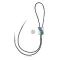 Handmade Navajo .925 Sterling Silver Native American Natural Turquoise Bolo Tie 34347 Handmade Navajo .925 Sterling Silver Native American Natural Turquoise Bolo Tie 34347