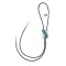Handmade Navajo .925 Sterling Silver Native American Natural Turquoise Bolo Tie 34347 Handmade Navajo .925 Sterling Silver Native American Natural Turquoise Bolo Tie 34347
