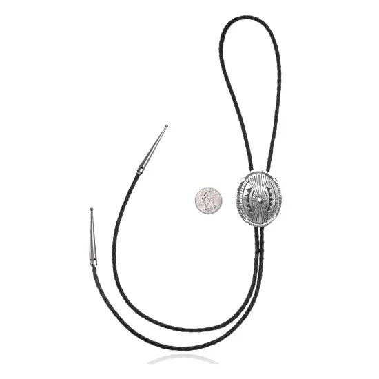 Sun .925 Sterling Silver Handmade Navajo Native American Natural Turquoise Bolo Tie 34348 Sun .925 Sterling Silver Handmade Navajo Native American Natural Turquoise Bolo Tie 34348