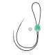 Swirl .925 Sterling Silver Handmade Navajo Native American Natural Turquoise Bolo Tie 34352 Swirl .925 Sterling Silver Handmade Navajo Native American Natural Turquoise Bolo Tie 34352