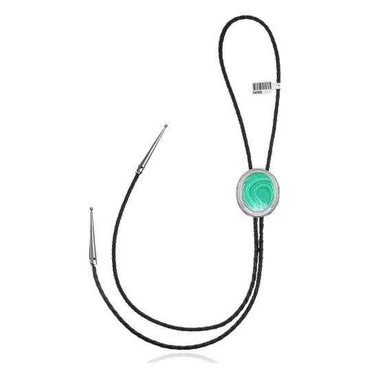 Swirl .925 Sterling Silver Handmade Navajo Native American Natural Turquoise Bolo Tie 34352 Swirl .925 Sterling Silver Handmade Navajo Native American Natural Turquoise Bolo Tie 34352