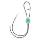 Swirl .925 Sterling Silver Handmade Navajo Native American Natural Turquoise Bolo Tie 34352 Swirl .925 Sterling Silver Handmade Navajo Native American Natural Turquoise Bolo Tie 34352