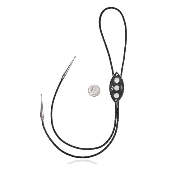 Cactus .925 Sterling Silver Certified Authentic Handmade Navajo Native American Bolo Tie 34360