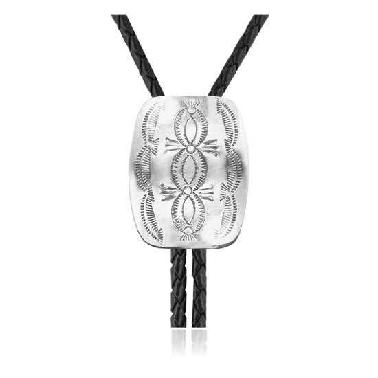 Wave .925 Sterling Silver Certified Authentic Handmade Navajo Native American Bolo 34363